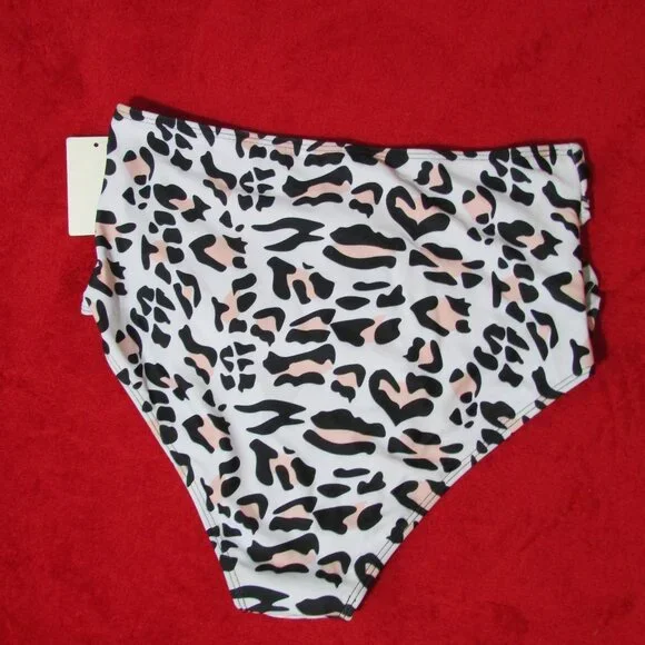 Animal Print Swim Bottoms - Side Ruching Lined Nice! - Picture 3 of 5